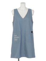 コビニャーデニムレースアップジャンスカ/サックス