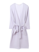 【カーディガン】リブリボンベルトトッパーカーデ/ライトグレー