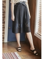 レース×ジョーゼットプリーツスカート/オフ(030)