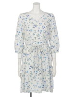 小花プリントOP/クロ