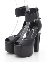 【JEFFREY CAMPBELL】プレートヒールサンダル/ブラック