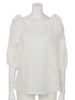 【Marie Hill】オープンショルダーリボンブラウス/ホワイト