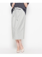 サッシュリボンスリットスカート/カーキ(027)