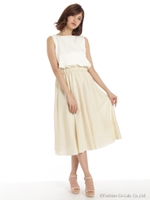 ドッキングフレアワンピ/ネイビー