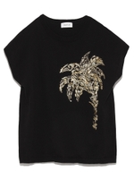 ビーズ刺繍ニット/BLK