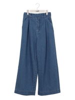 ハイウエストワイドパンツ/ダークブルー