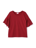 《BLANCHIC》天竺ラッフルカットソー/ブルー(110)