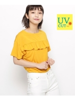 【UVカット・接触冷感・抗菌防臭】胸フリルTEE/グリーン(024)