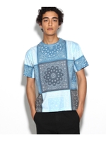 バンダナパッチワークTシャツ/ブラック(219)