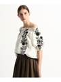 刺しゅうオフショルダーブラウス/ホワイト(001)