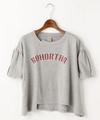 パウダー加工リメイク風フレアカレッジTシャツ