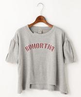 パウダー加工リメイク風フレアカレッジTシャツ