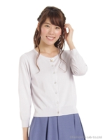 R/Nビジューブローチ付カーデ　2/ピンク