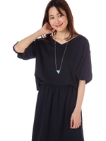 [ウォッシャブル]ガルーダドビークロスブラウス/ブラウン(050)