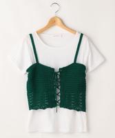 ニットビスチェ×Tシャツ2点セット