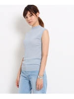 ◆リヨセルコットン リブノースリーブニット/ベビーピンク(071)