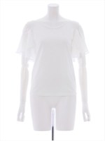 肩アキシフォン切替Tシャツ/ブラック