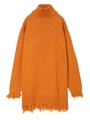 HIGH NECK KNIT DRESS/オレンジ