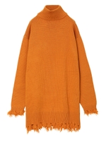 HIGH NECK KNIT DRESS/オレンジ