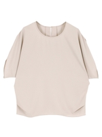 スリットスリーブブラウスプルオーバー/レッド