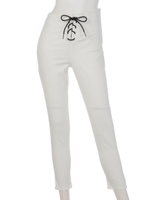 FRONT LACE UP ANKLE PT/WHT