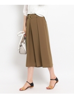 [L]〔洗える〕ボンヌツイルワイドパンツ/ベージュ系(054)