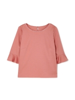 ◆大きいサイズ◆テンセルコットンポンチカットソー/レッド(100)