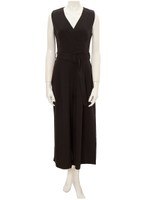 Vネックワイドベルトコンビネゾン/ネイビー