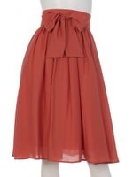 共ベルト付エアリースカート(オレンジ)/オレンジ