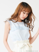 フリルカットTOPS/ライトブルー