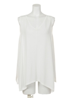 3WAY Knit ヘムTOP/WHT