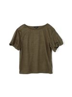 テンセル天竺バルーンスリーブカットソー/カーキ(180)