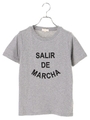 SALIR DE MARCHAプリントTシャツ/杢ライトグレー