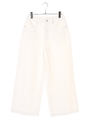 ・ホワイトデニムワイドパンツ/ホワイト