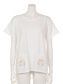 【anap mimpi】グラデーションシェルポケットTシャツ/WH