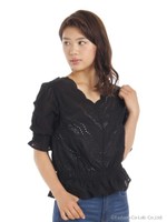 カットワークレースプルオーバー/オフホワイト