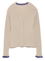 袖スリット配色カーディガン/CML