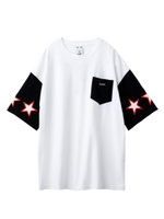 BICOLOR DROP SHOULDER TEE/ブラック