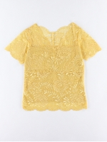 ・フラワーレースプルオーバー/イエロー