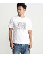 &マークフロッキープリントTシャツ/ホワイト(101)