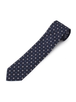 FRANCO BASSI シルク小紋柄ネクタイ/ライトブルー系(791)