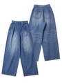 SIDE ZIP WIDE LEG PANT/ライトインディゴ
