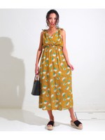 【chille anap】肩リボン柄マキシワンピース/WH