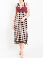 ♪Tビスチェセットチェックワンピース/イエロー柄