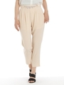 ウエストビジューテーパードパンツ/ベージュ