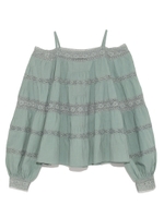 オーガニックコットンレースブラウス/TUQ