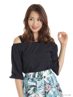 オフショルダーブラウス/ネイビー