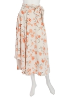 カーネーションプリントロングスカート/BRD