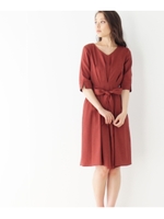 タックリボンワンピース/ネイビー(093)