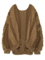 ポップコーンファーライクカーディガン/WHT